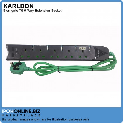 Karldon Sterngate T5 Extension Socket with 5 Multi-Plug Karldon Sterngate T5 Extension Socket with 5 Multi-Plug